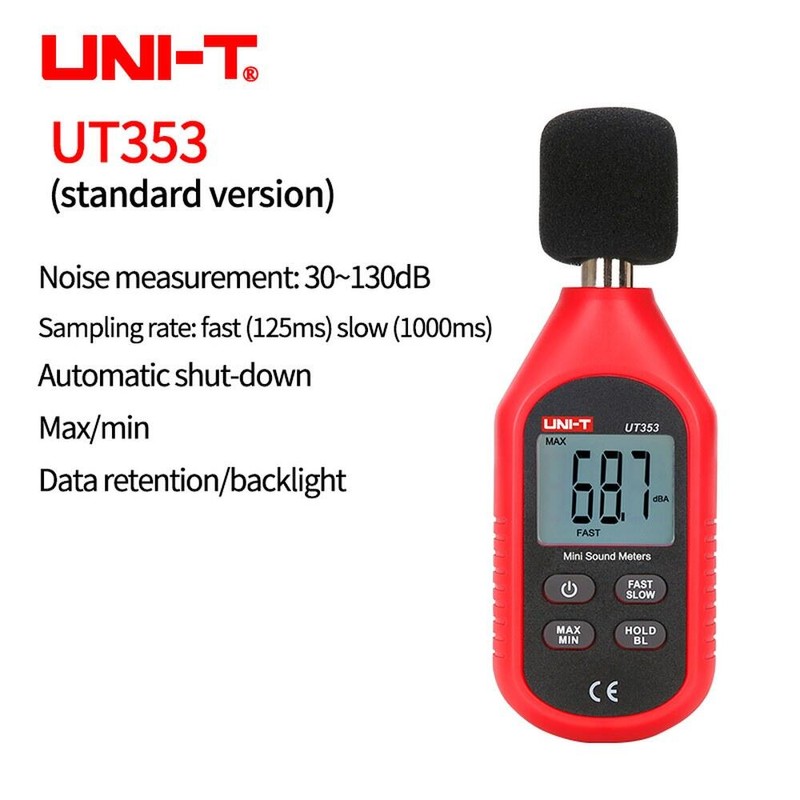 UNI 디지털 사운드 오디오 테스터 소음계 데시벨 UT353BT 소음 계량기