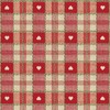 QPC Direct Love Hearts Gingham Check RED Table Vinyl Oilcloth Wipe Clean Tablecloth 200 x 137cm (78" x 54")