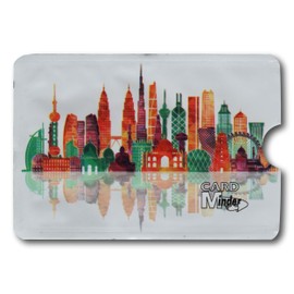 Minder® Designer Card RFID Blocking Anti Theft Secure Protector Sleeve Holder Wallet for Credit/Debit/ID/Oyster Cards - Prevent Fraud, Theft, Card Clash ~ As Seen On BBC (Skyline)