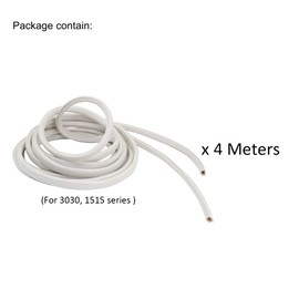 BLCCLOY 4 Meters 8mm 3030 Series 1515 15 Series Aluminum Extrusion 8mm Aluminum Profile Slot Cover Flat Seal for 8mm Slot Seal Strip 30mm x 30mm and 1.5 inch x 1.5 inch Aluminum Extrusion Rail-White