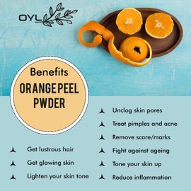 Oyl Natural Orange Peel Powder For Face Care, Skin Whitening, Oil Control & Glowing Healthy Skin - (100)