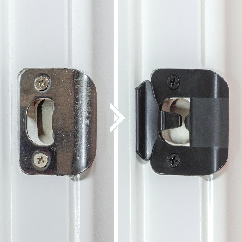 Door Silencer Strike Plate - Flexible, Noise Eliminating Fix for