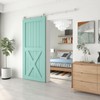 TSMST 5.5FT Stainless Steel Sliding Barn Door Hardware Kit, Top