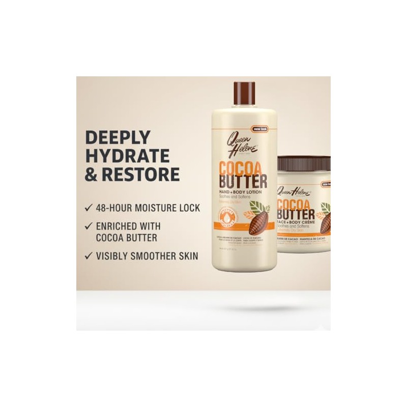 Queen Helene Cream Cocoa Butter 15oz (2 Pack) by Queen