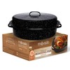 Millvado Granite Roasting Pan, 10 lb Capacity Turkey Roasting Pan