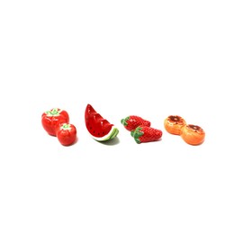 Fruit Chopstick Rest Set of 8 Pieces, Watermelon, Persimmon, Strawberry, Tomato, 2 Pieces Each 2 Pieces, Stylish, Cute, Japanese Tableware, Fruits, Interior Decoration, Chopstick Rest, Tabletop