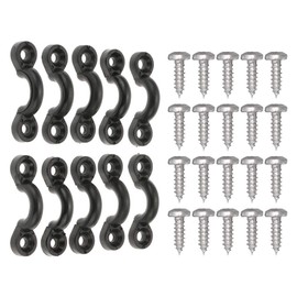 RANDDER Kayak Pad Eye Kit, 10pcs Kayak Tie Down Loops Deck Rigging Kit - Nylon Padeye and Stainless Steel Screws for Canoe Boat Kayaking Accessories