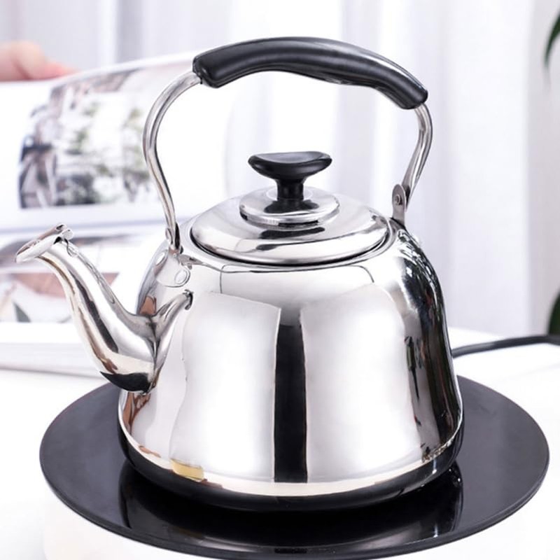 PRETYZOOM Stainless Steel Whistling Tea Kettle with Built-in Tea Strainer