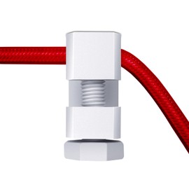 QuirkLz Pack of 3 Surface-Mounted Cable Holder, Ceiling Pins for Textile Cable, Cable Attachment, Monkey Swing, Ceiling Mounting, with Screws and Dowels for Monkey Swing Lamp, DIY Project