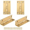 4 Pcs,Solid Brass Butt Hinge,Small Brass Hinges Door Hinges,Folding Butt