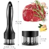 2 Pack Meat Tenderizer Tool, Aufondof 21 Stainless Steel Needle