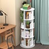CNCEST Rotating Bookshelf Tower 360° Display Floor Standing Bookcase Bedroom
