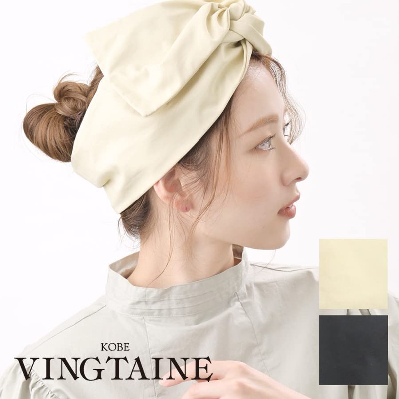 VingTAINE HB-122-BK- Hair Band, Wide, Wired, Ribbon, Simple, Hair Access