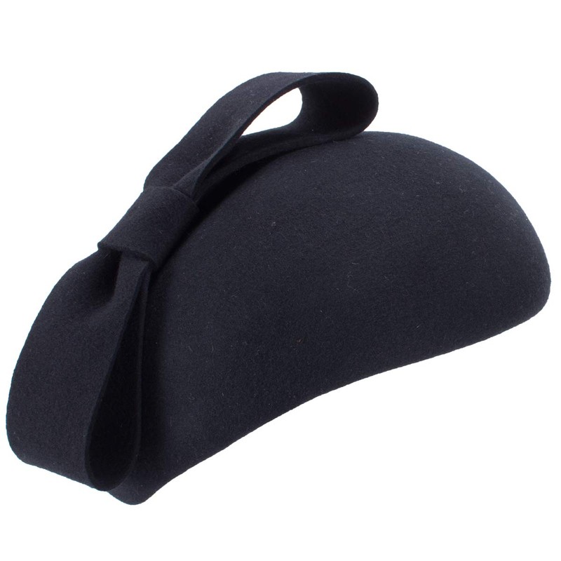 Lawliet Teardrop Women 1940s Wool Felt Fascinator Hat Bow Tam