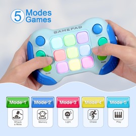 Fast Push Bubble Game, Quick Push Pop Light Up Game, Handheld Pro Game Machine Toys for Kids, Sensory Fidget Toys, 5 Modes Birthday Gifts for 6 7 8 9 Year Old Boys & Girls