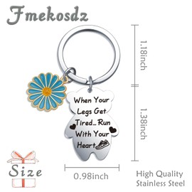 Fmekosdz Cross Country Running Gifts Marathon Essentials For Runner Gifts Cross Country Coach Gifts Track And Field Jewelry Running Lover Keychain Running Enthusiast Gifts Athletic Trainer Gifts