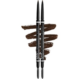 NYX Professional Makeup Micro Brow Pencil Double Pack Double Sided with Retractable Eyebrow Pencil and Brush, Vegan Formula, Shade: Espresso