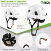 GREEN DEVIL Full Brim Hard Hat with Built-in Visor Vented