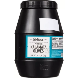 Roland Foods Whole Pitted Kalamata Olives 70 Ounce Brine Cured Freshly Picked