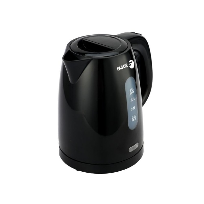 FAGOR Teya Noir Wasserkocher, 1 l, abnehmbarer Filter, automatische Abschaltung