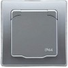 DELPHI Socket IP44 with Protection Lid Flush-Mounted Wet Room Rubber