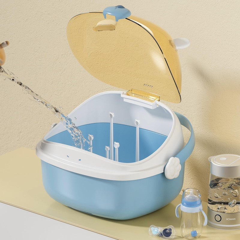 QDTTSRY Baby Bottle Drying Rack Storage, Nursing Bottle Storage Box