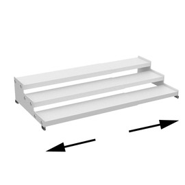 Ipotive 3-Tier Spice Rack Organizer for Countertop, Expandable Step Shelf for Cabinet,Great for Kitchen Cabinet,Pantry,Cupboard and Countertop More.(1PACK/WHITE)