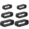 Kenning 6 Pcs Watch Bands Loops, Black Silicone Watch Strap