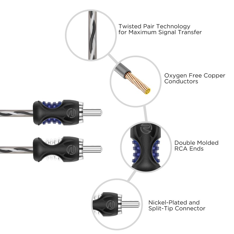 RECOIL Speaker Wire to RCA Adapter With Female Coupler (Pair)