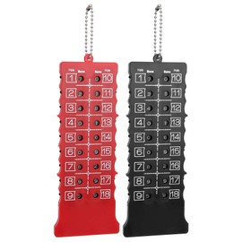 VGEBY Golf Scoring Device, 2 Pack 18 Hole Golf Score Golf Scoring Device Golf Club Bag Accessories Golf