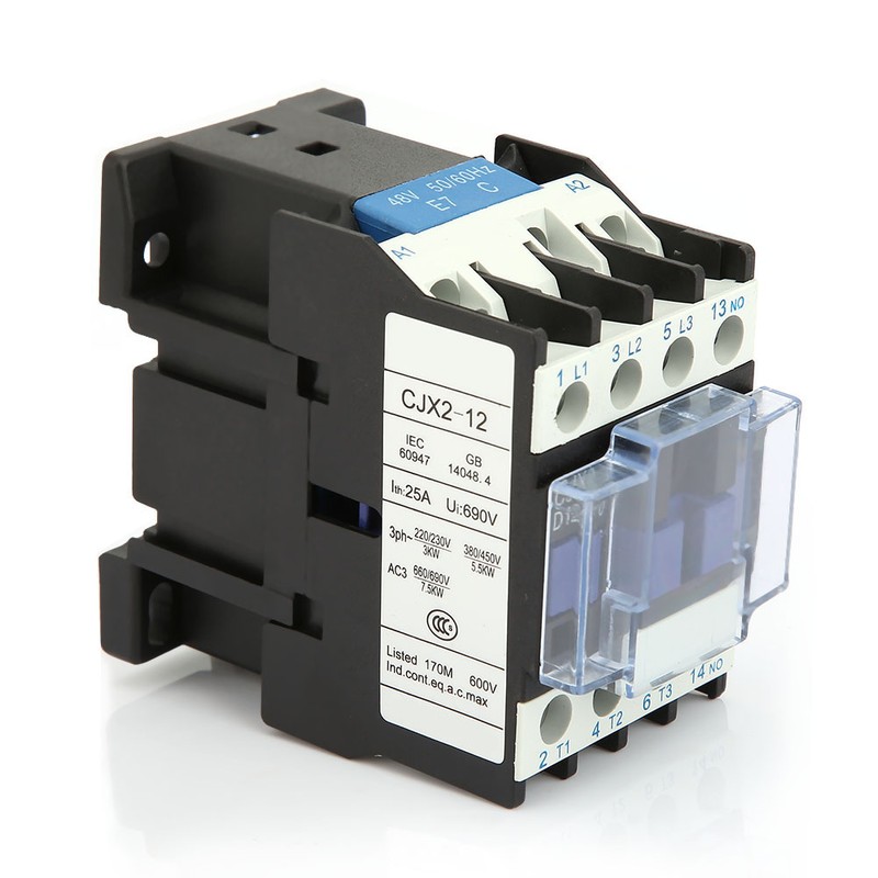 CJX2-1210 Rail Mount Contactor Industrial Electric Contactor (48V AC)