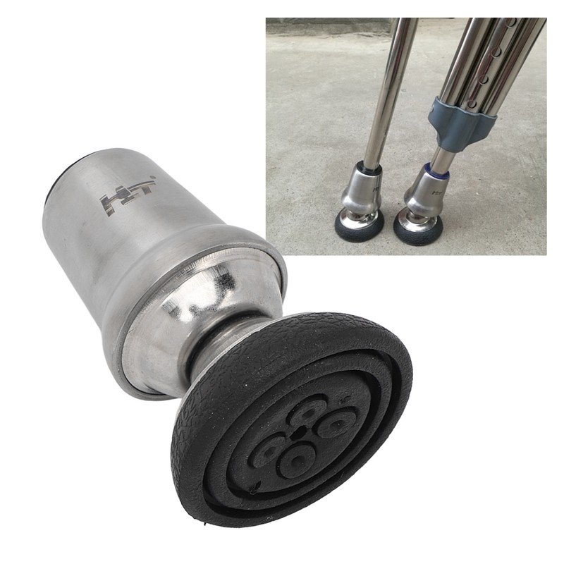 Walking Cane Stick Tips Universal Swivel Rubber Stainless Steel 19mm