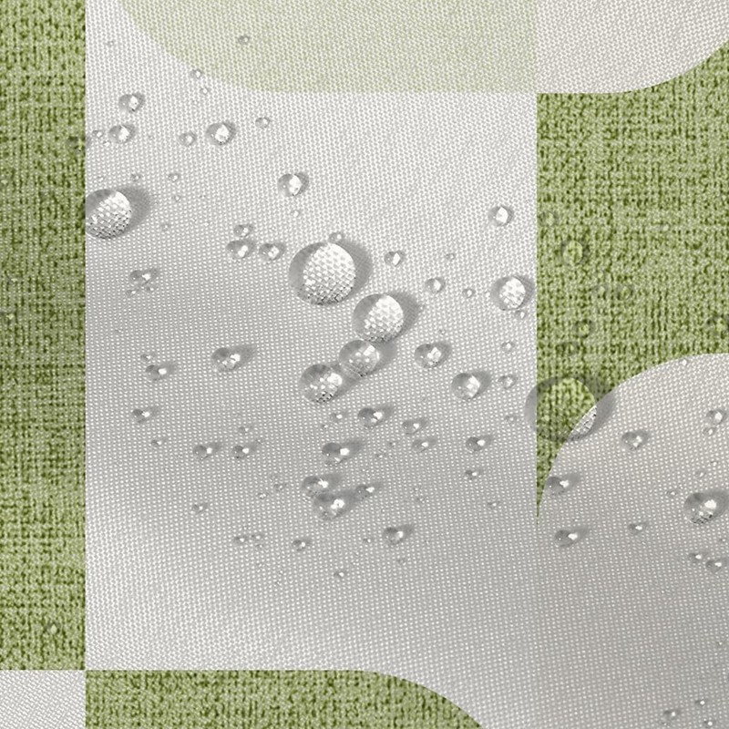 PEDBANRO Sage Green Shower Curtain Retro Geometric,Mid Century