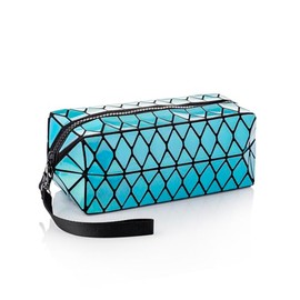 RAWR Cosmetic Laser Cut Makeup Bag - Portable Makeup Large Bag, Cute Makeup Organizer Bag for Toiletry Cosmetics Accessories Bag for Women and Girls (Blue)