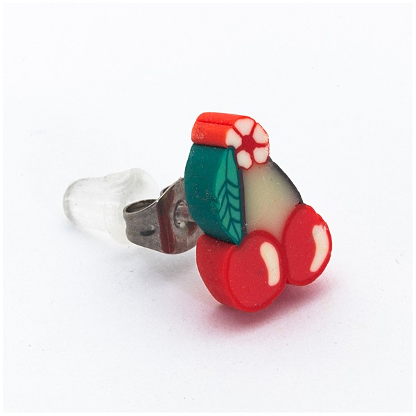Borghetti Pharma Hypoallergenic Earrings Cherry, 2pcs (Code: FYM-CI)