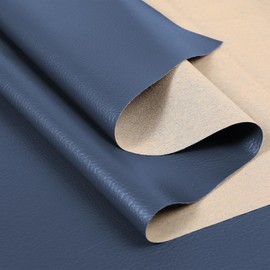 Osunnus Faux PU Leather Fabric by The Yard 55" W Soft Synthetic Leather Vinyl Upholstery Material Sheets for Upholstery Furniture Marine DIY Crafts Sewings, 2 Yards 72" Navy Blue