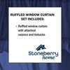 Stoneberry Home® Ruffled Window Curtain Set Polyester Dark Sea