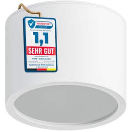 MATO Surface-Mounted Spotlight GX53 White - IP44 Splash-proof - Diameter 80 x 60 mm - Surface-Mounted Spotlight with GX53 Socket - Aluminium Ceiling Spotlights Surface-Mounted 230 V, Surface Mounted