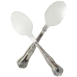 Olympia D689 12X Kings Teaspoon 137mm 18/0 Stainless Steel Tea Coffee Spoons Cutlery, Silver