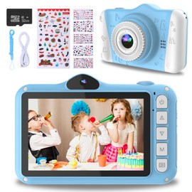 Kids Camera, 12MP Children's Camera for Boys and Girls, 1080P Rechargeable Camera for Kids 3-12 Years Old with 32GB TF Card, USB Charging 8X Zoom Toddler Camera No Games.