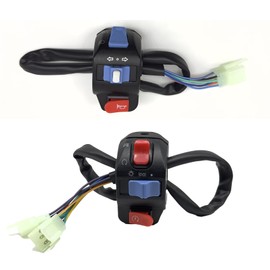 Chinese Scooter Waterproof Aluminum Right Side Handle Disc Brake Switch + Left Disc Brake Swith Control Assembly Set with Ignition Cutoff Function for Disc Brake System GY6 50cc 125cc 150cc
