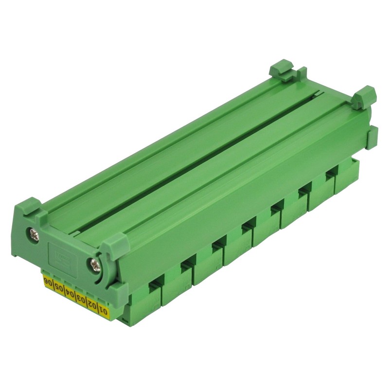DIN Rail Mount 10A/300V Pluggable Screw Terminal Block Distribution Module
