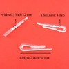 HAHIYO 2 inches/50mm 120Pcs Clear Plastic U Shape Alligator Clips