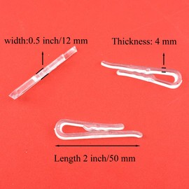HAHIYO 2 inches/50mm 120Pcs Clear Plastic U Shape Alligator Clips Clothespins Garment Shirt Folding Clips with Teeth for Sewing Room Folding Board Sock Tie Pant Securing Fabric to Comic Book Board