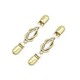 EvaGO 2 Pieces Retro Sweater Clips Cardigan Collar Clip Women Brooch Shawl Clips, Plastic Zinc