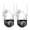 DEKCO 2K Security Camera Outdoor 2Packs, WiFi Outdoor Security Cameras