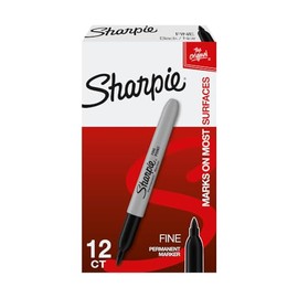Sharpie Fine Point Permanent Markers, Black (Case of 144)