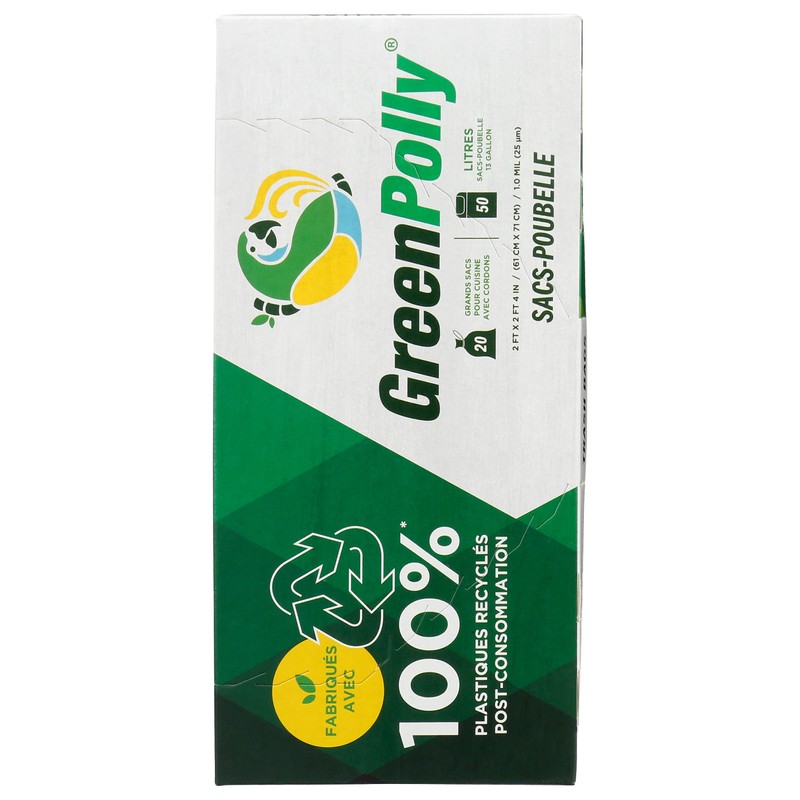 GreenPolly Tall Kitchen Trash Bags 13 Gallon, 20 CT