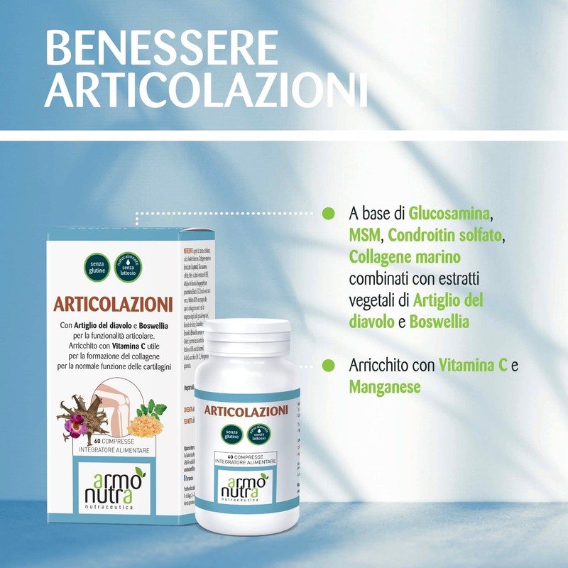 armonutra - Integratore Alimentare per il Benessere delle Articolazioni -