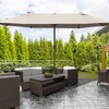 Outsunny 15' Steel Rectangular Outdoor Double Sided Market Patio Umbrella